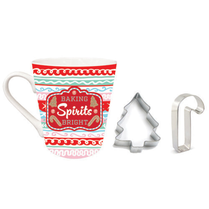 12oz Flare Cup and Cookie Cutter Giftset, Baking Spirits Bright,3dwg039