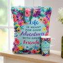 Life Is Meant For Good Adventures Ceramic Perfect Cup and Compact Tote Giftset, 17oz, Gift Box