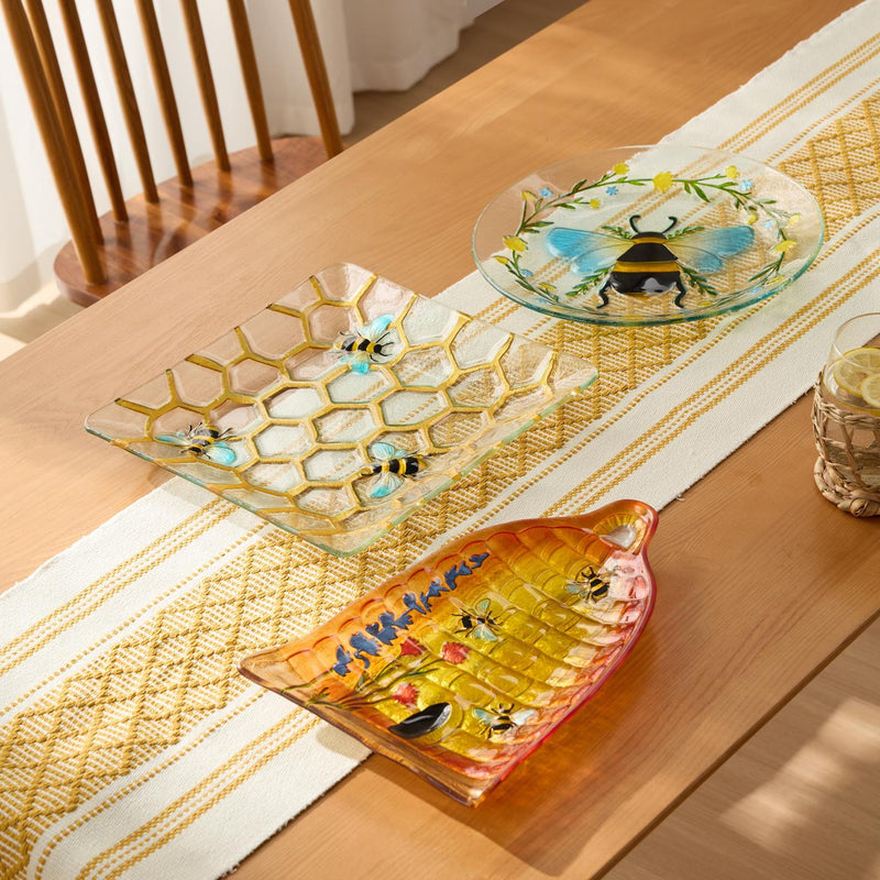 12" Beehive Shaped Glass Platter