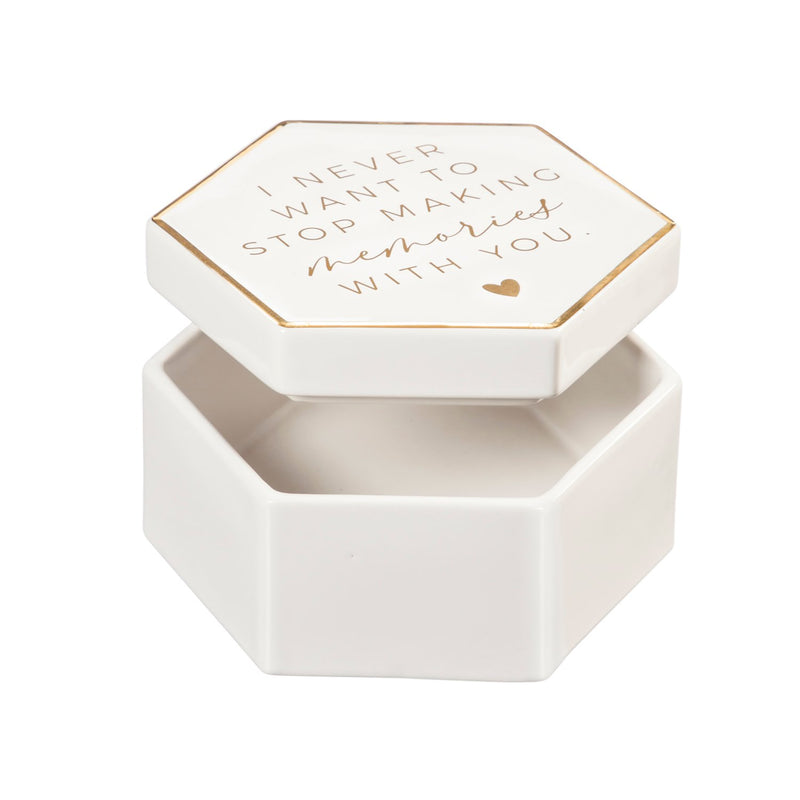 Ceramic Keepsake Box, I never want to stop making memories with you,3ksb001