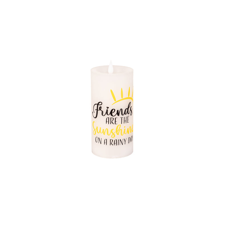 6" LED Wax Candle, Friends,3led392