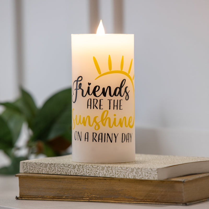 6" LED Wax Candle, Friends,3led392