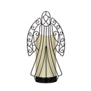 Angel LED Wax Candle with Metal Holder Set