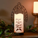 Angel LED Wax Candle with Metal Holder Set