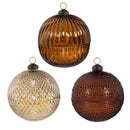 Woodland Storybook LED Table Décor Glass Round Candle with Flickering Flame, 5"H, Asst of 3