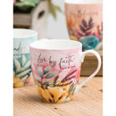 Bunny Blooms Coffee Cup Ceramic Cup O' Java, Sunday Morning, 17oz, Asst of 4, Gift Box