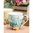 Bunny Blooms Coffee Cup Ceramic Cup O' Java, Sunday Morning, 17oz, Asst of 4, Gift Box