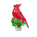 Acrylic Cardinal with Holly and Berries Nightlight,3nt190