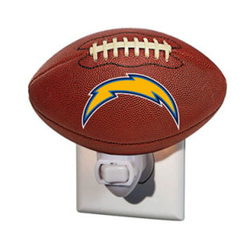 Glass Night Light, Los Angeles Chargers, Football,3nt3825e