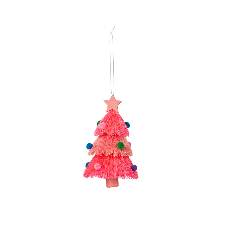 5.5" Fringed Christmas Tree Ornament,3orn076