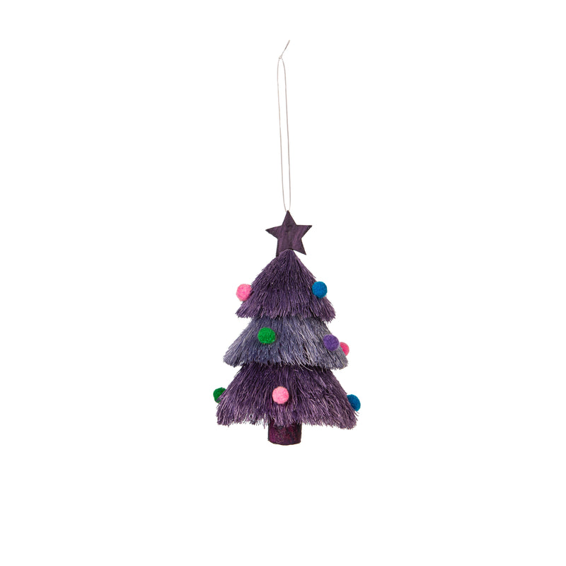 5.5" Fringed Christmas Tree Ornament,3orn076