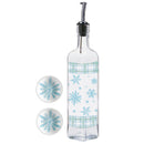 Glass Oil Bottle with Ceramic Dip Dishes, Winter Frost,3os9900