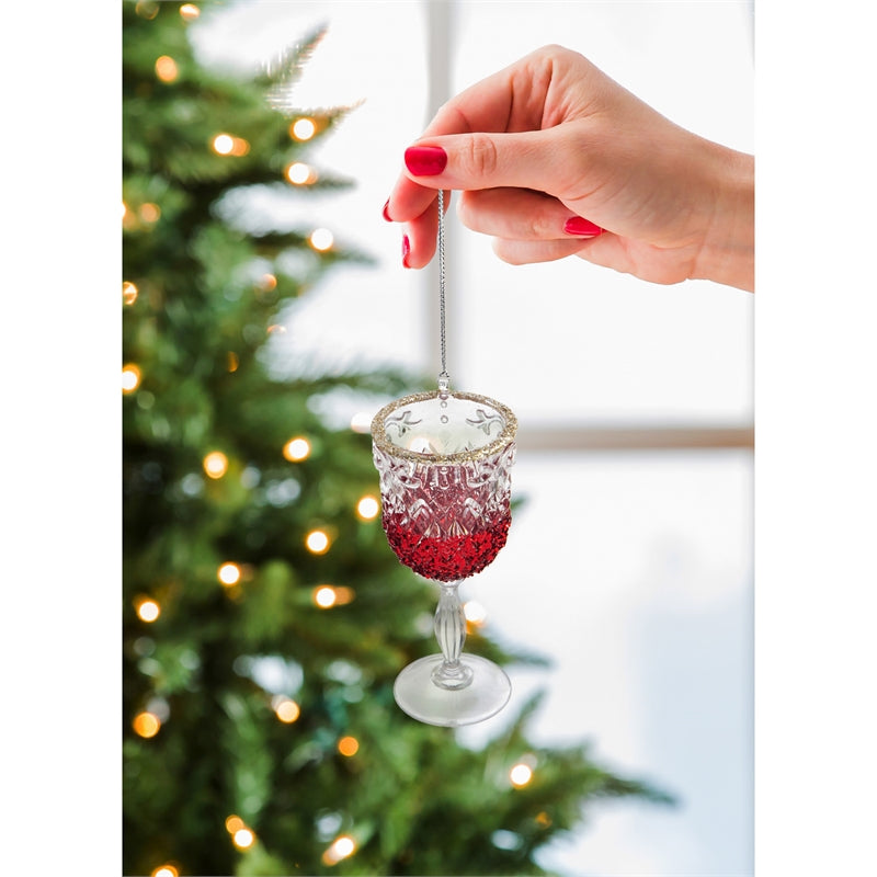 Acrylic Wine Ornament, 2 Assorted,3ot1168