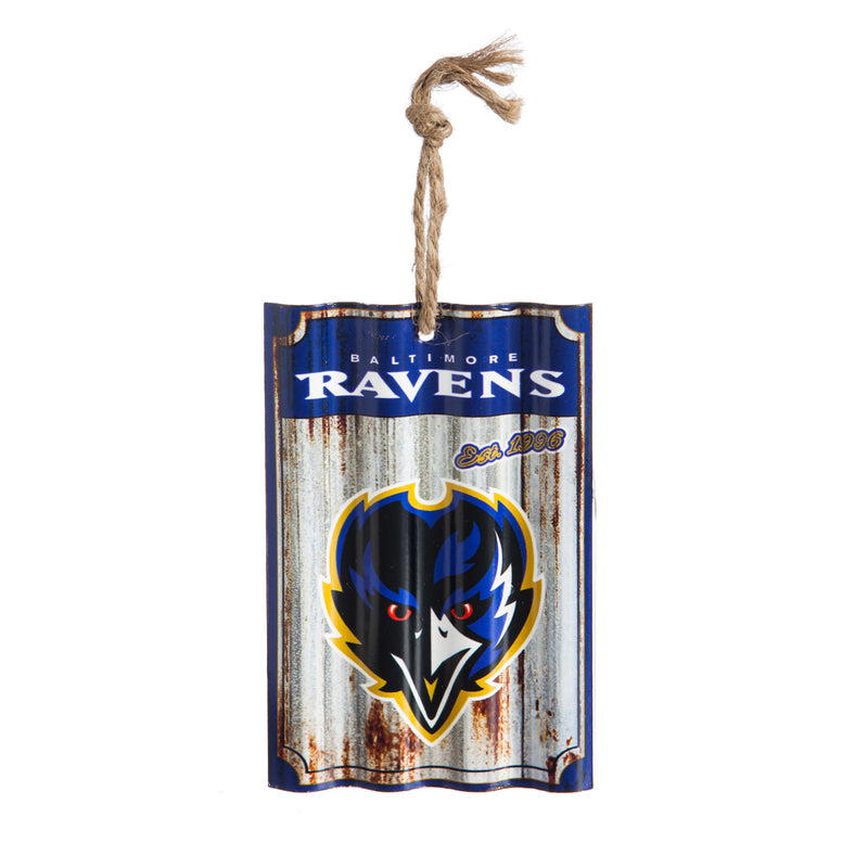 Baltimore Ravens, Metal Corrugate Ornament,3ot3802mc