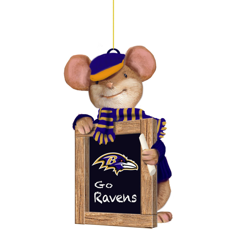 Baltimore Ravens, Holiday Mouse Ornament,3ot3802mou