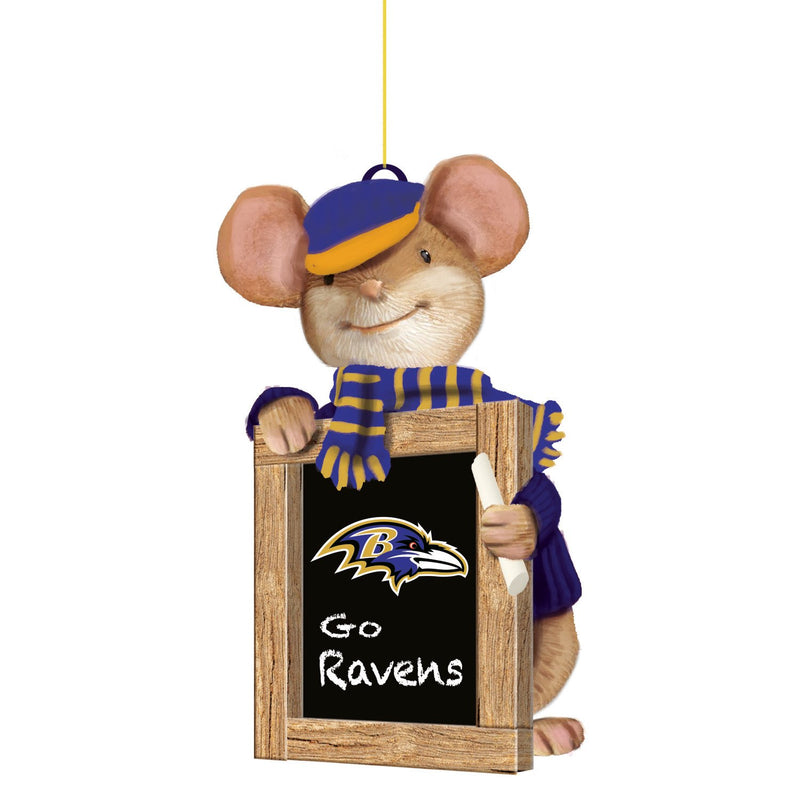 Baltimore Ravens, Holiday Mouse Ornament,3ot3802mou