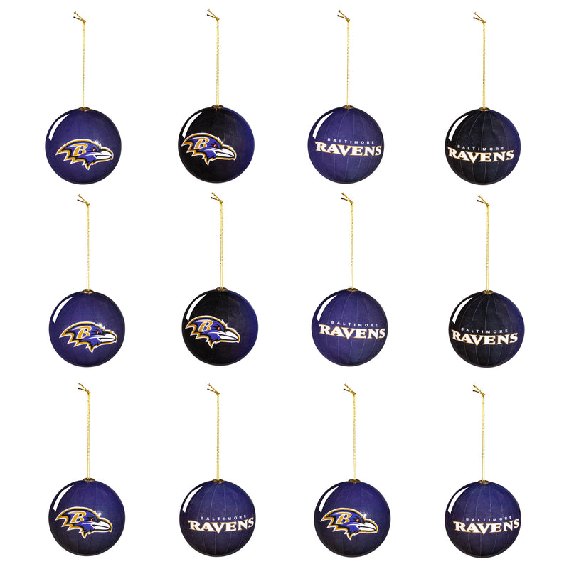 12pc Ornament Set, Baltimore Ravens,3ot3802os12