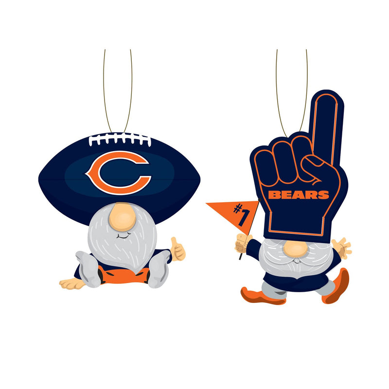 Chicago Bears, Gnome Fan Orn, 2 Asst.,3ot3805gfo