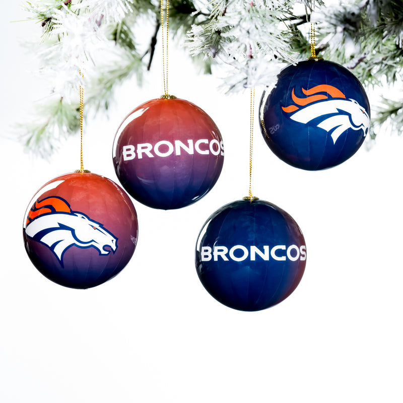 Holiday Ball Ornaments, Set of 12,  Denver Broncos,3ot380912