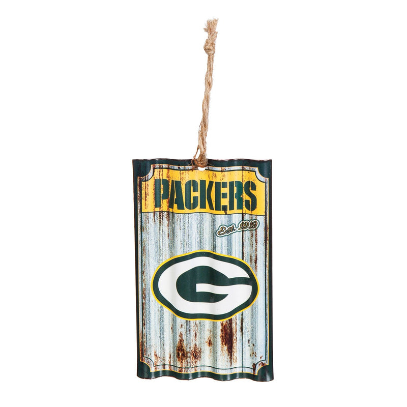 Green Bay Packers, Metal Corrugate Ornament,3ot3811mc