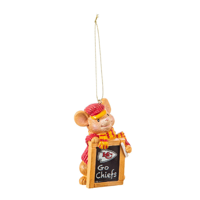 Kansas City Chiefs, Holiday Mouse Ornament,3ot3815mou