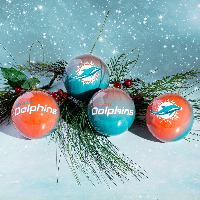 12pc Ornament Set, Miami Dolphins,3ot3816os12