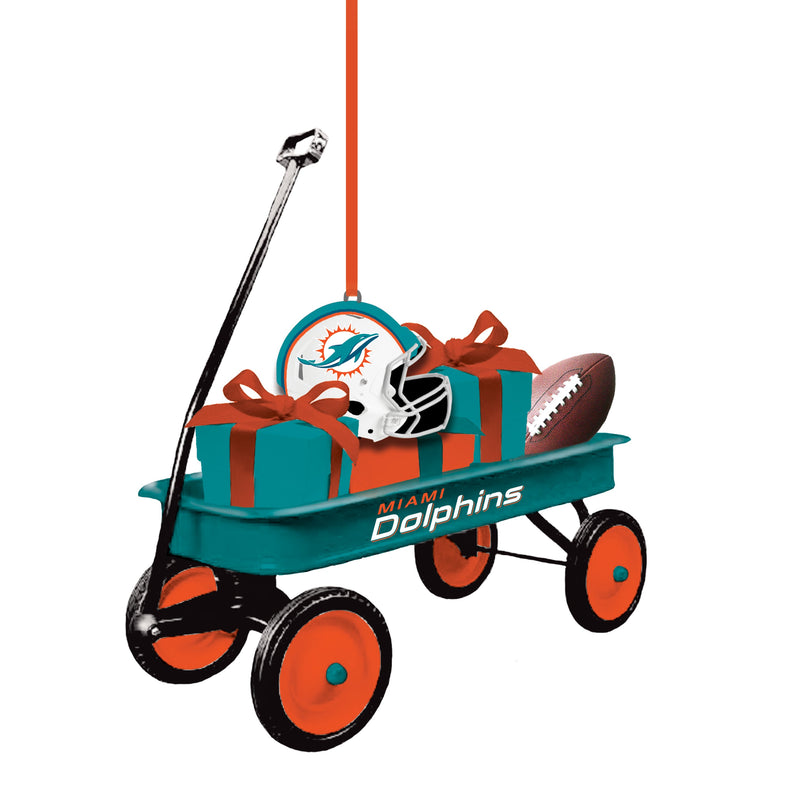 Team Wagon Ornament, Miami Dolphins,3ot3816wgnb