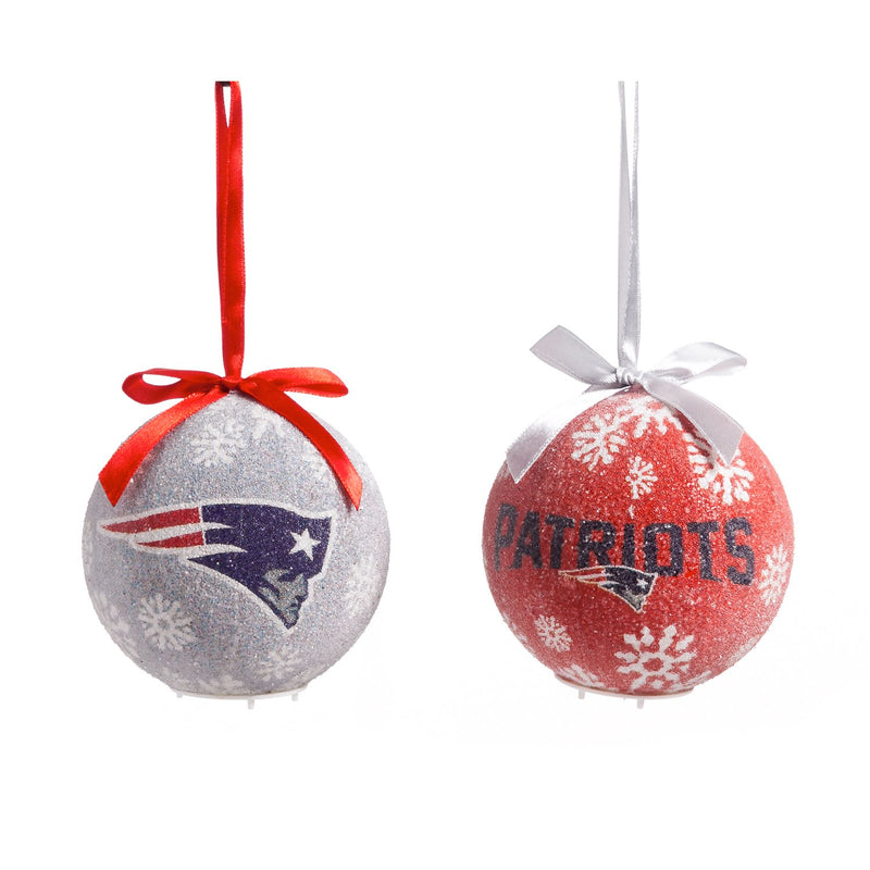 LED Boxed Ornament Set of 6, New England Patriots,3ot3818b