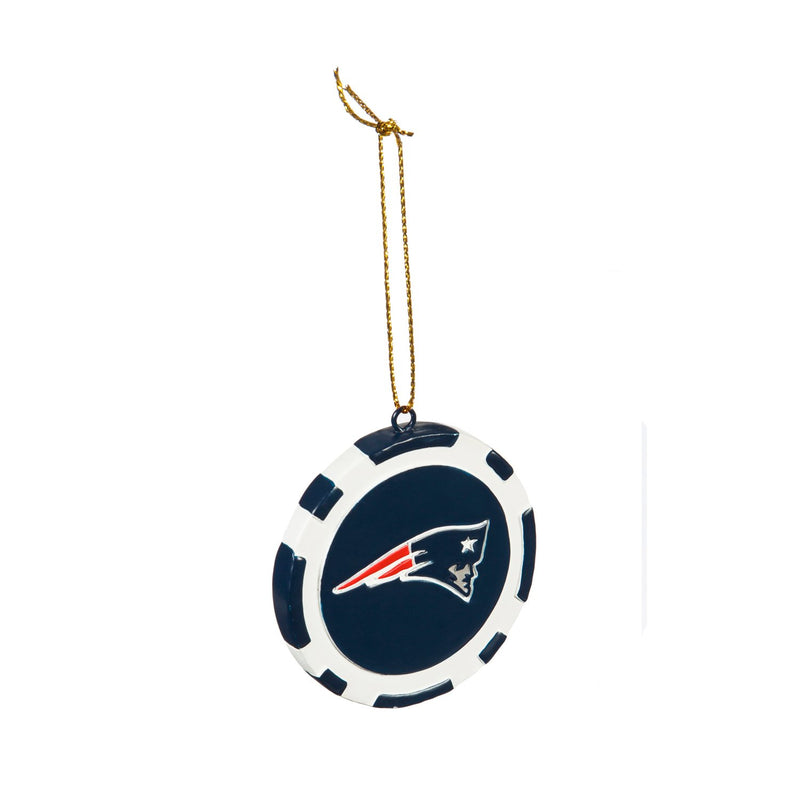 Game Chip Ornament, New England Patriots,3ot3818pc