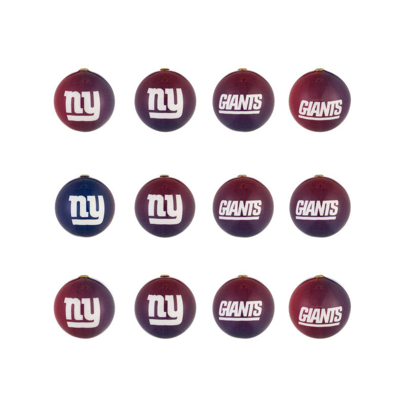 12pc Ornament Set, New York Giants,3ot3820os12