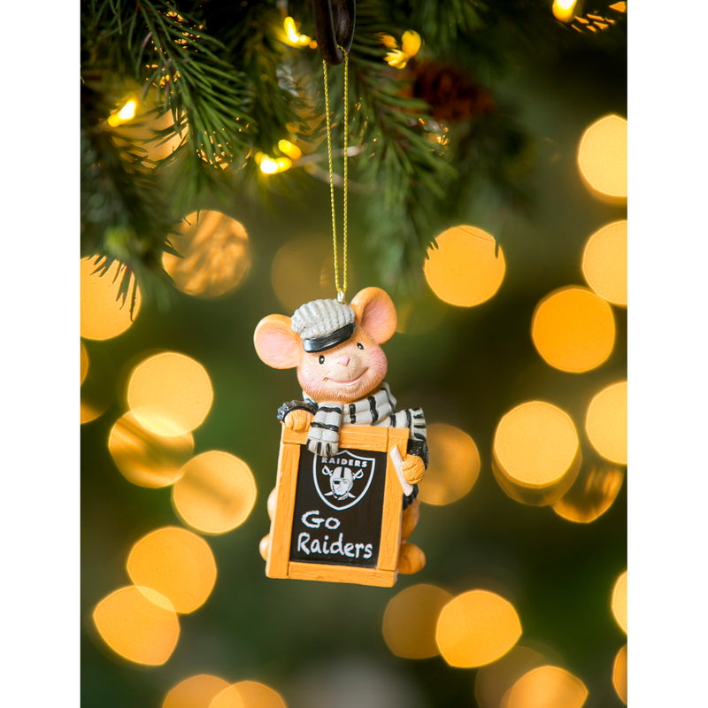 Las Vegas Raiders, Holiday Mouse Ornament,3ot3822mou