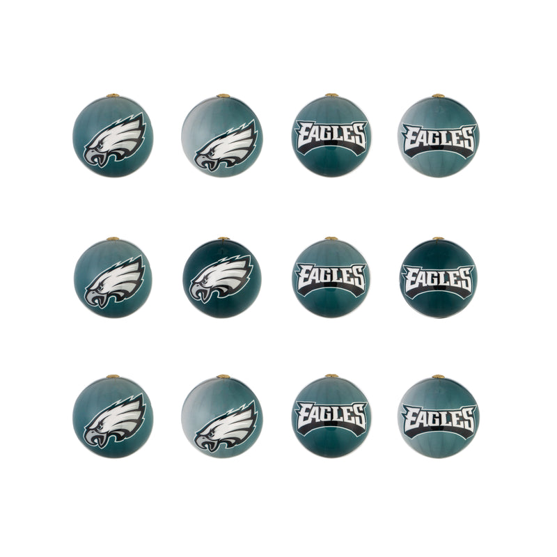 12pc Ornament Set, Philadelphia Eagles,3ot3823os12