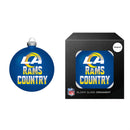 Blown Glass Ornament, Los Angeles Rams