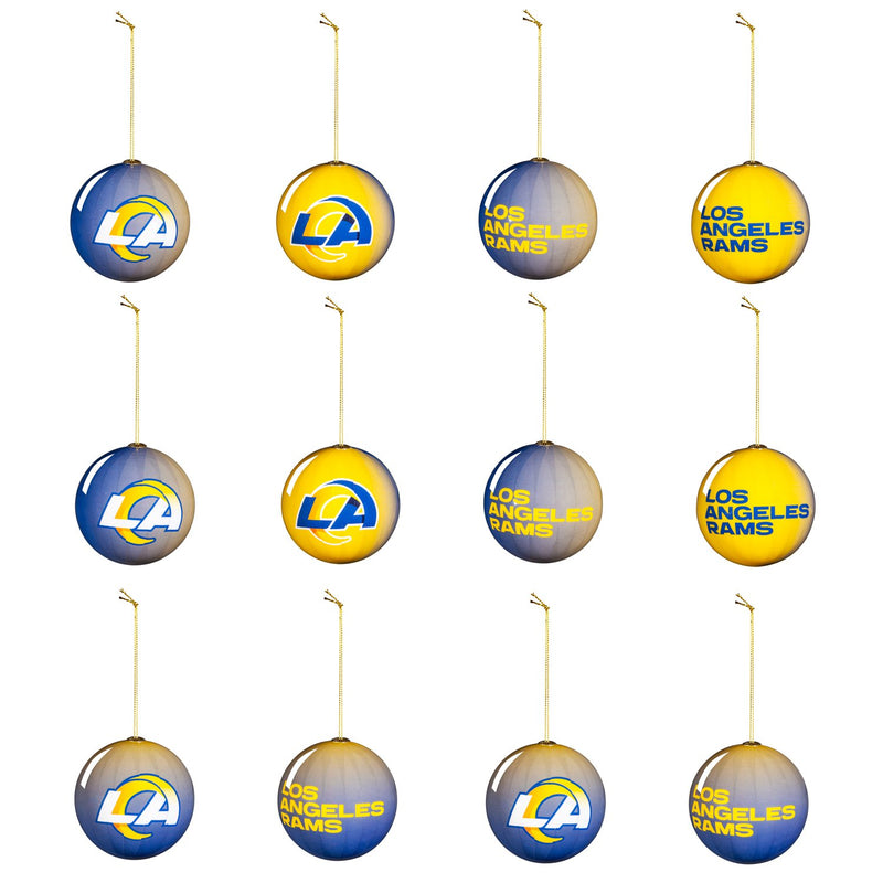 12pc Ornament Set, Los Angeles Rams,3ot3828os12