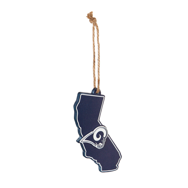 LA Rams, State Ornament,3ot3828state