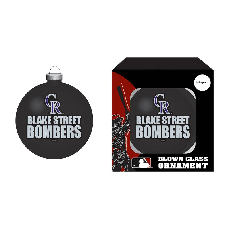 Colorado Rockies Blown Glass Ornament