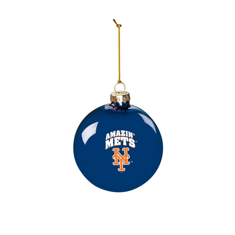 New York Mets Blown Glass Ornament