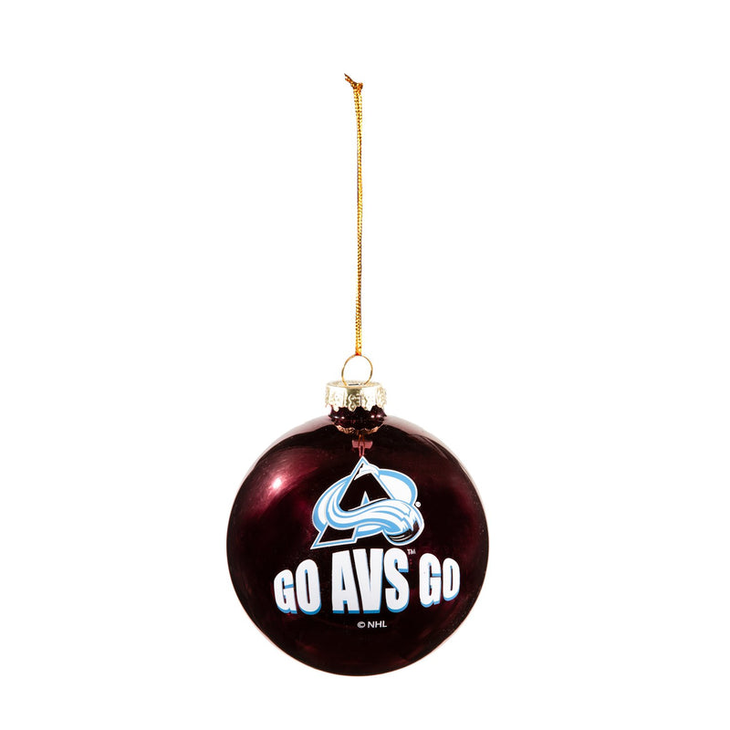 Blown Glass Ornament, Colorado Avalanche,3ot4356bgo