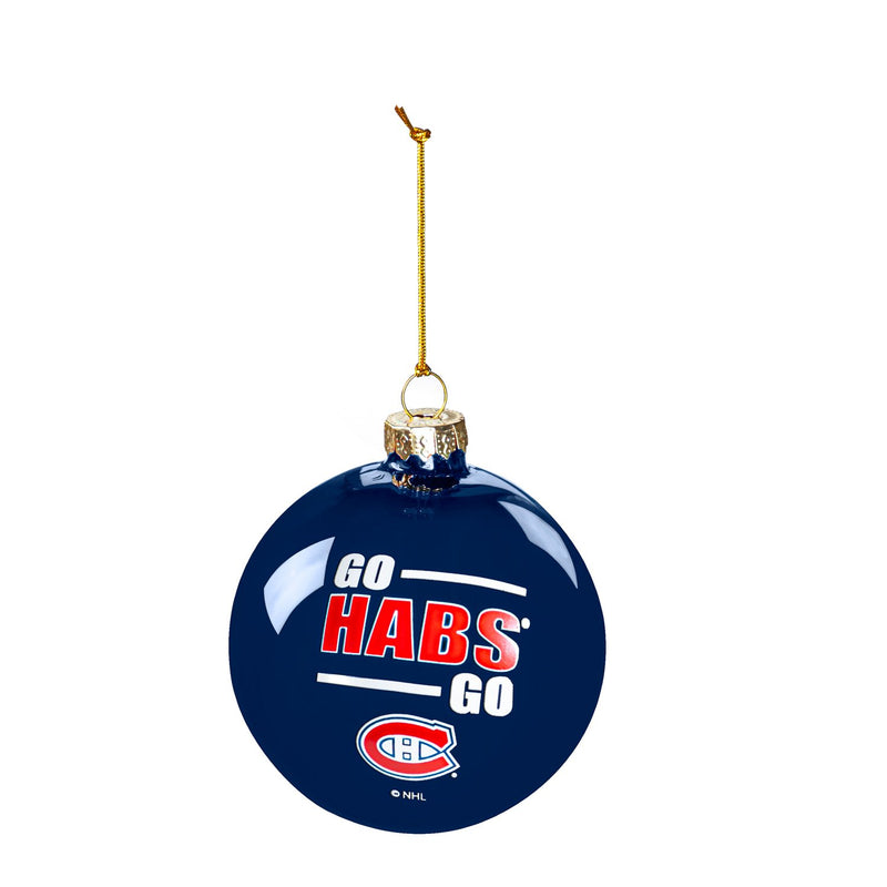 Blown Glass Ornament, Montreal Canadiens,3ot4364bgo