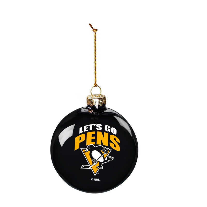 Blown Glass Ornament, Pittsburgh Penguins,3ot4372bgo