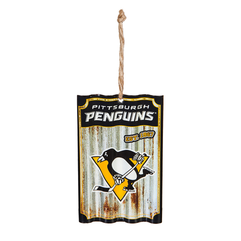 Pittsburgh Penguins, Metal Corrugate Ornament