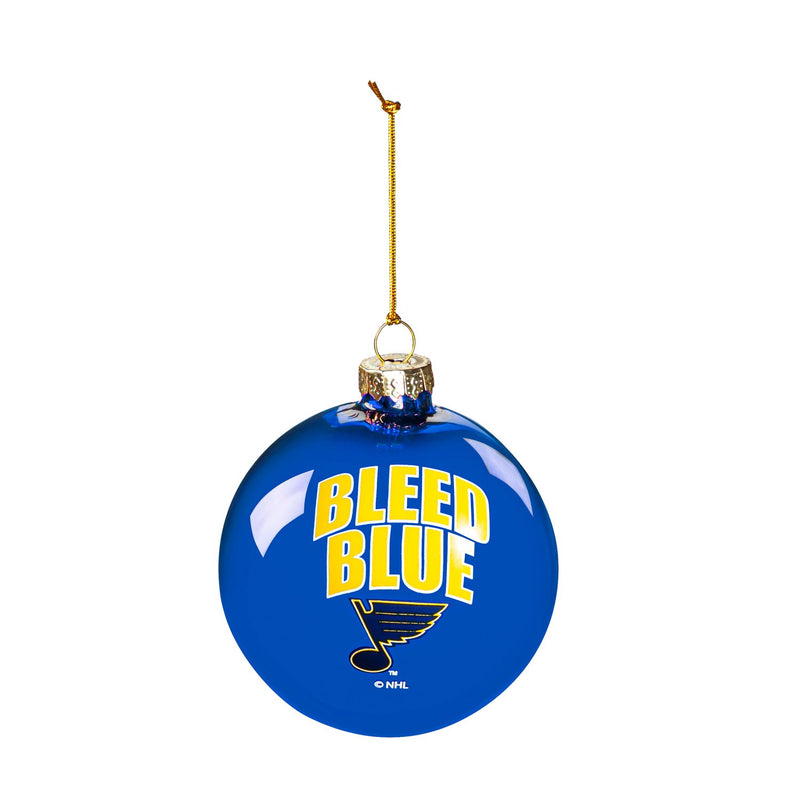 Blown Glass Ornament, St Louis Blues,3ot4374bgo