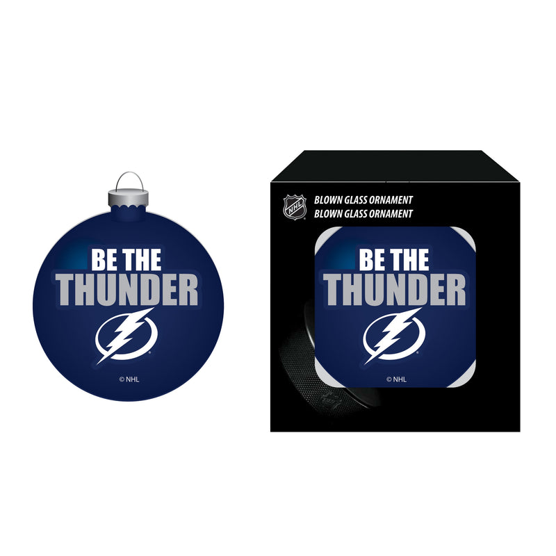 Blown Glass Ornament, Tampa Bay Lightning,3ot4375bgo