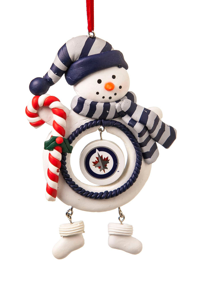 Claydough Snowman Ornament, Winnipeg Jets,3ot4379cs