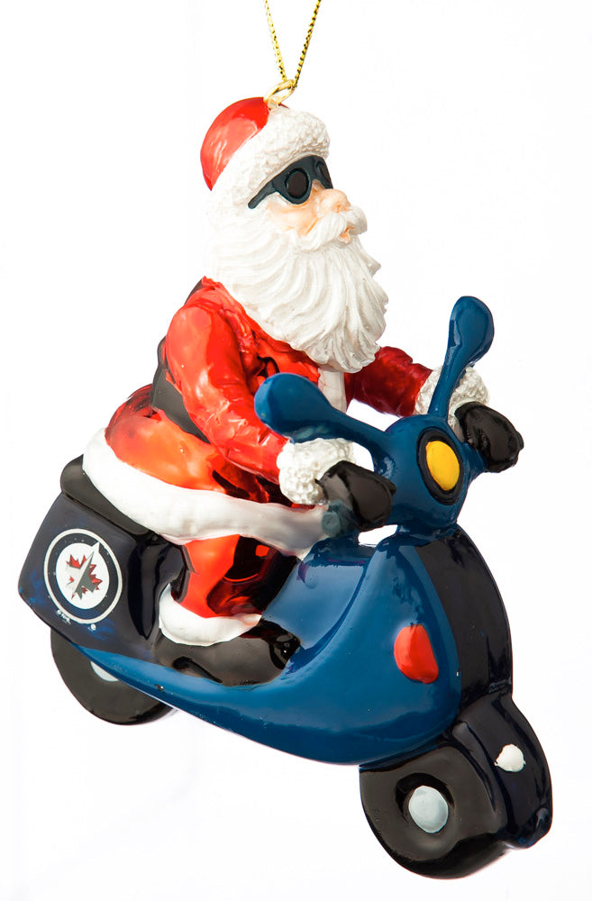 Winnipeg Jets - Santa Gets There, Orn, Scooter,3ot4379sct