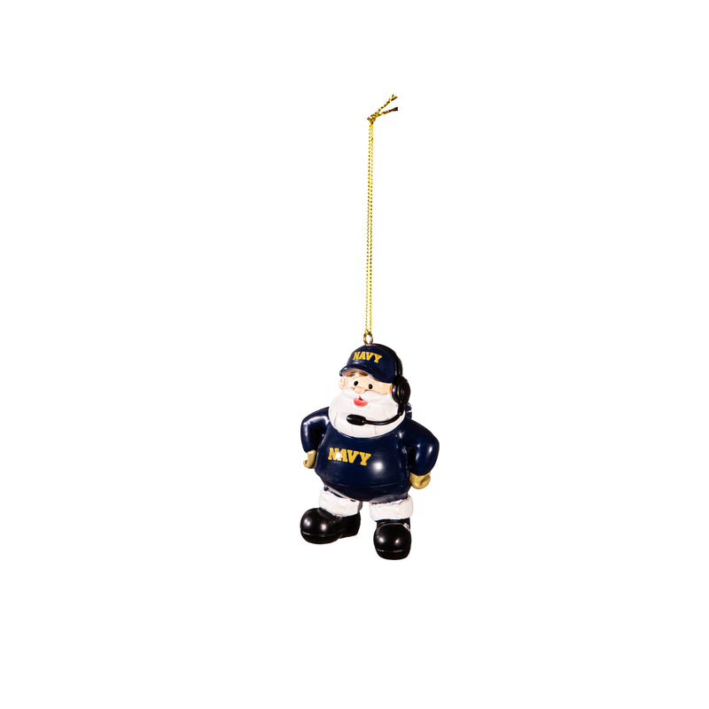 Coach Santa Ornament, US Naval Academy,3ot5017cso