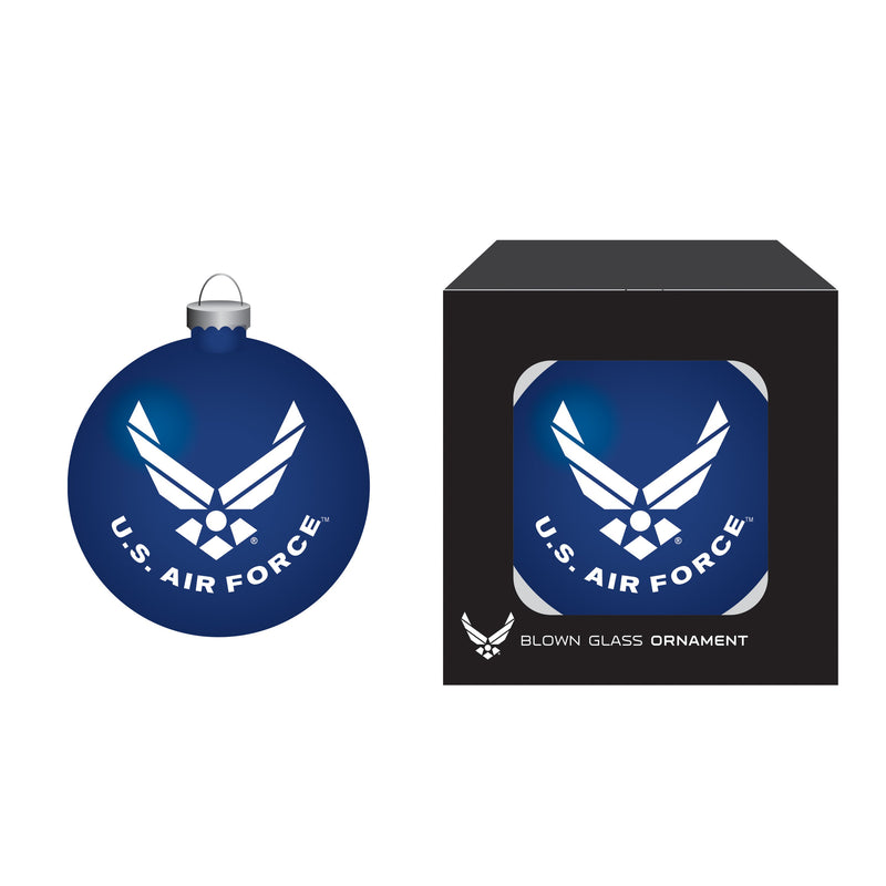 Blown Glass Ornament, Air Force,3ot5064bgo