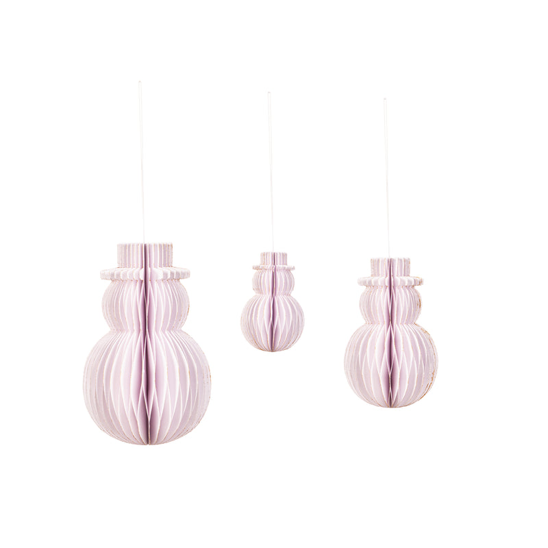 Foldable Paper Snowman with Hat Ornament Set,3ot823