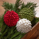 4" Paper Ruffled Ball Ornament