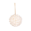 4" Paper Ruffled Ball Ornament
